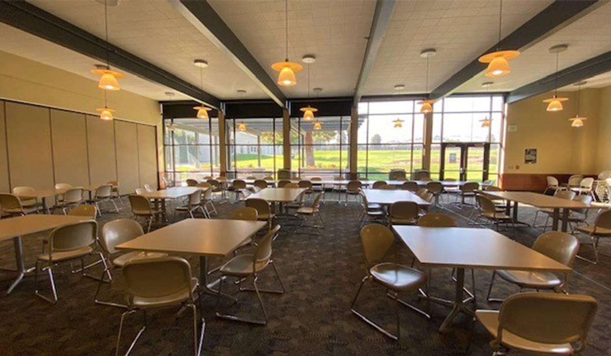 Van Tassell Center's cafeteria dining room.