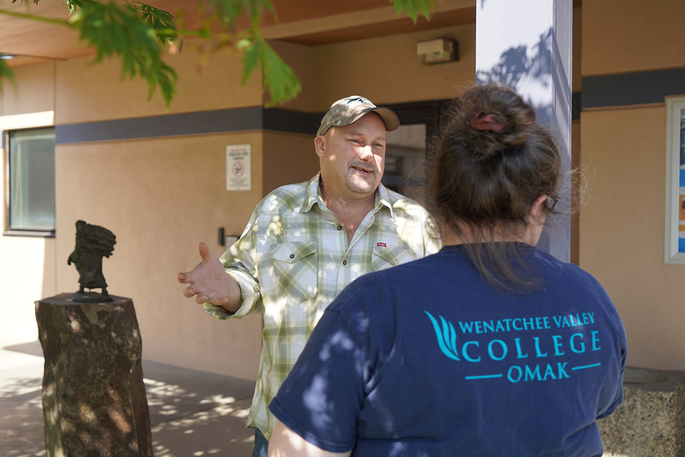 Student on Omak campus