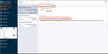 A screenshot of the ctcLink home page with menu options.